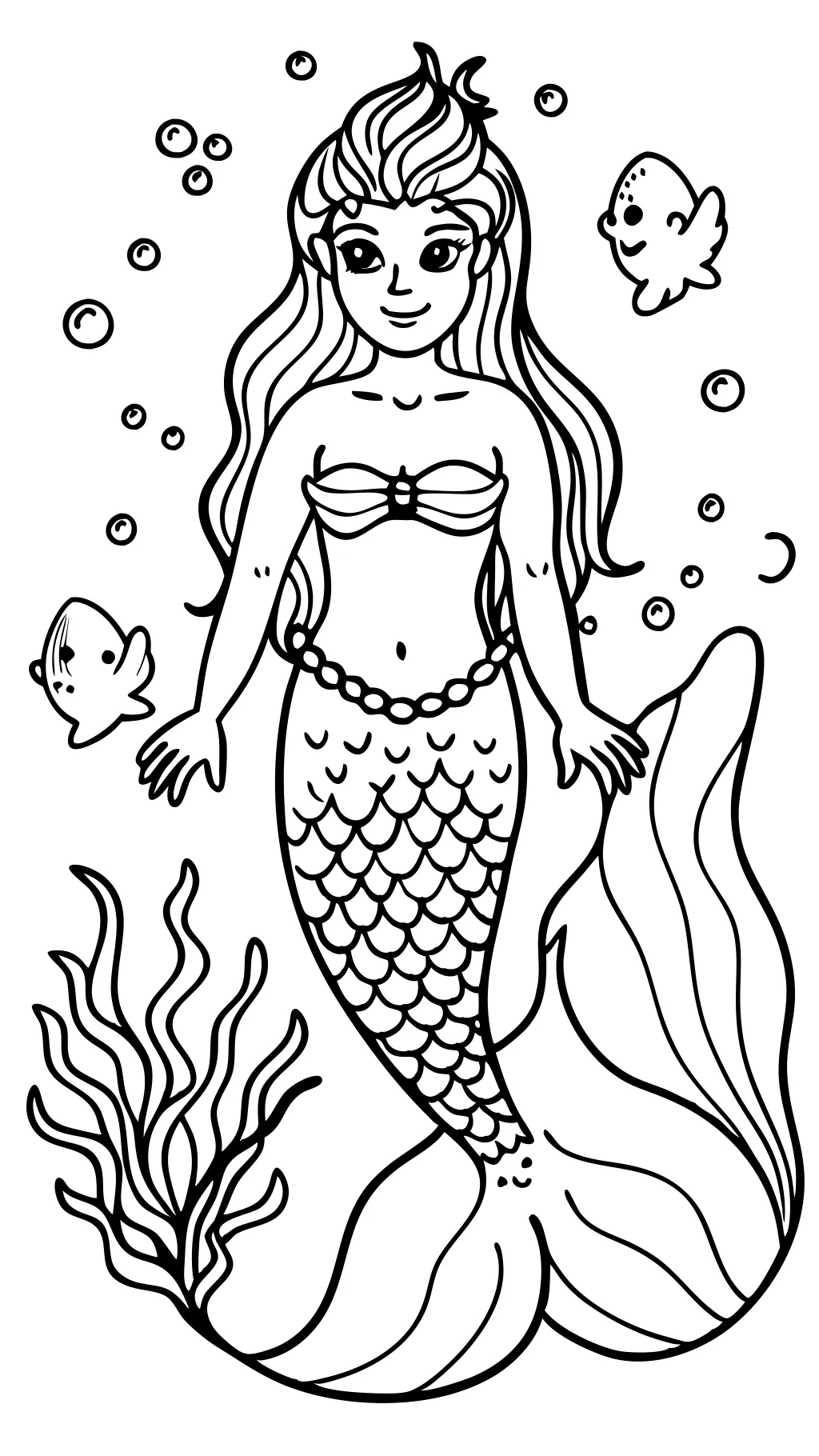 realistic mermaid coloring pages